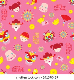 Chinese New Year Seamless Pattern