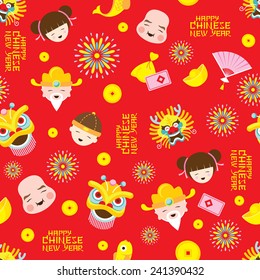 Chinese New Year Seamless Pattern