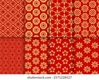 Chinese New Year seamless pattern wallpaper