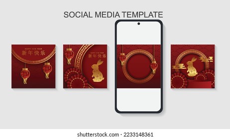 Chinese new year. Set vector backgrounds. Holiday banners, web poster, flyers and brochures, greeting cards, group bright covers
