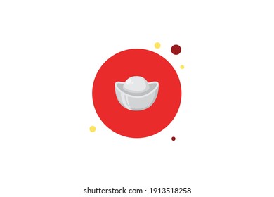 Chinese New Year Silver Circle Bubble