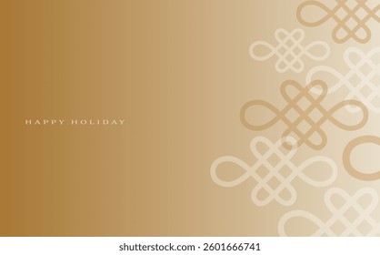 chinese new year simple elegant abstract modern gold background, wallpaper, banner, cover, texture, backgrond, ruyi knot, knot, luck, charm. chinese knot. happy holiday. asia traditional festival.