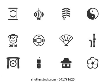Chinese New Year simple icons for web