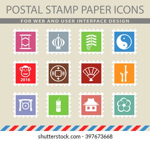 Chinese New Year simple icons for web
