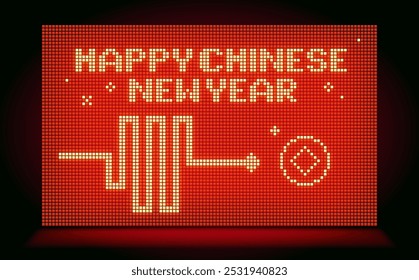 Chinese New Year, year of the snake. LED screen banner design.