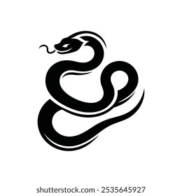 Chinese New Year Snake Vector Traditional Silhouette Design for Lunar New Year Celebrations