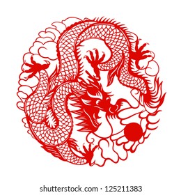 Chinese Chinese New Year ( Spring Festival ) dragon sign for good luck