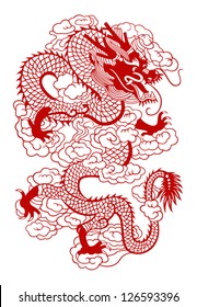 Chinese Chinese New Year ( Spring Festival ) dragon sign for good luck