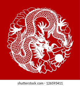 Chinese Chinese New Year ( Spring Festival ) dragon sign for good luck