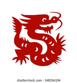 Chinese New Year ( Spring Festival ) dragon sign for good luck 