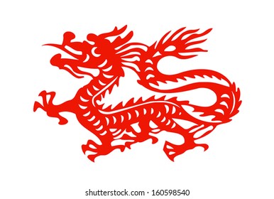 Chinese New Year ( Spring Festival ) dragon sign for good luck 