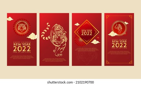 Chinese New Year Stories Collection. Chinese New Year Design suitable for greeting card or poster.