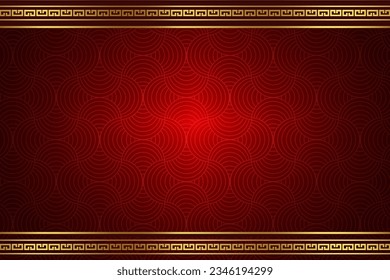 chinese new year style oriental background red gold frame window for your text space area seamless pattern template