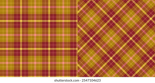 Chinese new year style plaid seamless pattern vector. Background graphic tartan fashion design use for print, texture, cloth, fabric, flannel.	