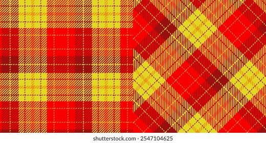 Chinese new year style plaid seamless pattern vector. Background graphic tartan fashion design use for print, texture, cloth, fabric, flannel.	