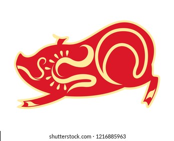 Chinese new year symbol. Vector illustration design