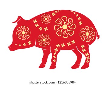 Chinese new year symbol. Vector illustration design