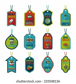 Chinese New Year tag flat banner background set, eps10