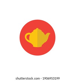 chinese new year teapot icon vector illustration