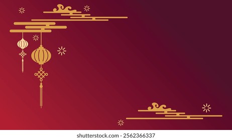Chinese New Year Template Banner Background suitable for greeting cards