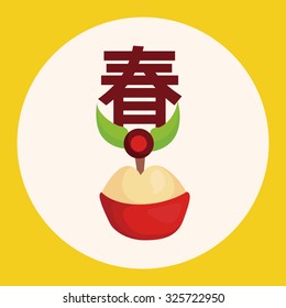 Chinese New Year theme elements ,Chinese steamed sponge cake means both Ã¢??prosperity and wealth"
