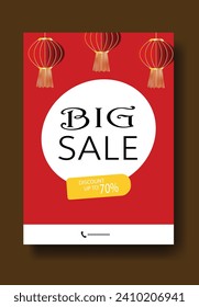 Chinese New Year Theme Sales Poster Template