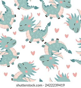 Chinese new year theme seamless pattern, vector background