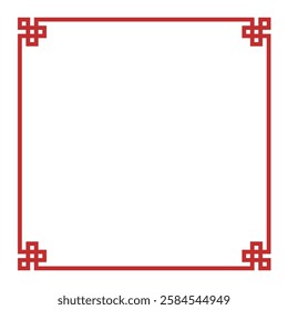 Chinese new year traditional decoration border frame design vector