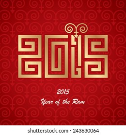 Chinese new year type.Year of the Ram.