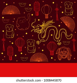 Chinese New Year  vector  background