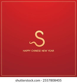 Chinese New Year vector design cards. 2025 year of the Snake. Lunar new year concept. Chinese New Year banner. Chinese frame.