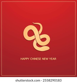 Chinese New Year vector design cards. 2025 year of the Snake. Snake icon or logo. Lunar new year concept. Chinese New Year banner.
