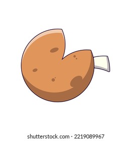 Año Nuevo Chino. Vector ilustración de caricatura detallada de la cookie de la fortuna para sitios web, artículos, libros, anuncios, aplicaciones y otros lugares