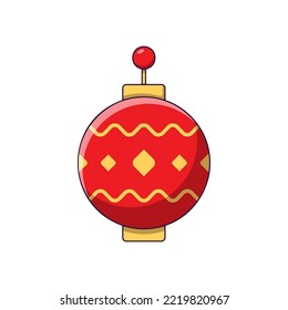 Chinese New Year. Vector detailed cartoon illustration of  cartoon Chinese lantern for web sites, articles, books, adverts, apps and other places