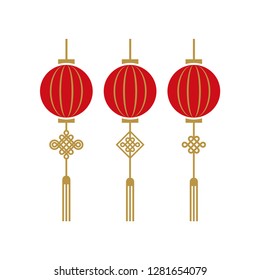 chinese new year vector red lantern dragon ornament culture