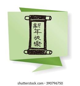 Chinese New Year; Chinese words calligraphy scrolls 