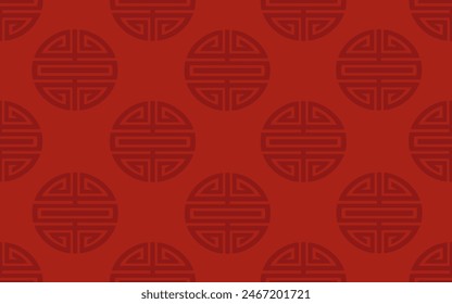 Año Nuevo chino Diseño de papel envolvente. Patrón asiático tradicional sin costuras. El Vector geométrico simple puede utilizar la pared, la tela, la impresión textil. EPS 10
