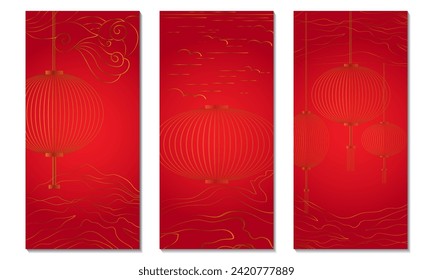 chinese new year x banner design background vector illustration