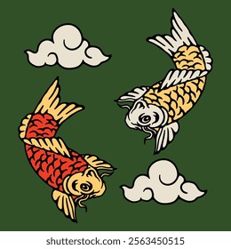 Chinese New Year_Koi and Clouds