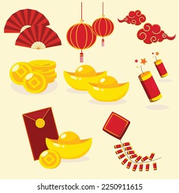 Chinese new yeardecoration, invitation, oriental, background, holiday, paper, design, hare, zodiac, asian, banner, lantern, china, culture, collection, set, year, happy, chinese, rabbit, new, celebrat