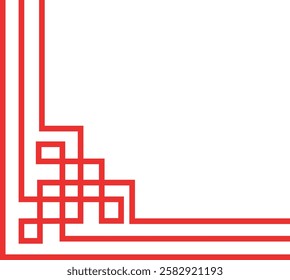 Chinese New Years Corner Border