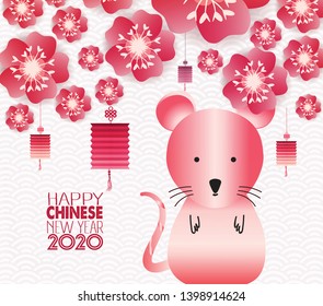 Chinese new year's Rat decoration for blossom spring festival