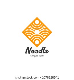 Chinese noodle logo design icon template. Japanese ramen vector illustration