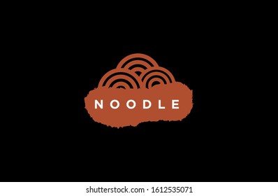 Chinese noodle logo design icon template