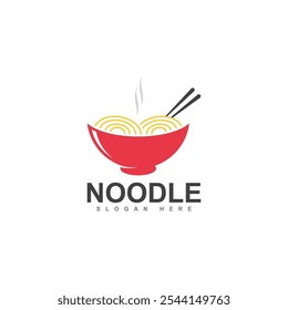 chinese noodle logo design icon template. japanese ramen vector illustration