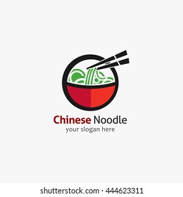 Chinese Noodle Restaurant Logo Design Template Stock Vector (Royalty ...