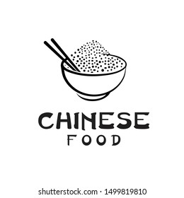 chinese noodle restaurant vector logo design