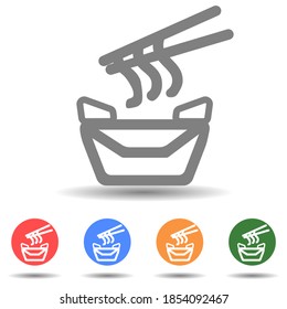 Chinese noodle vector icon in simple style