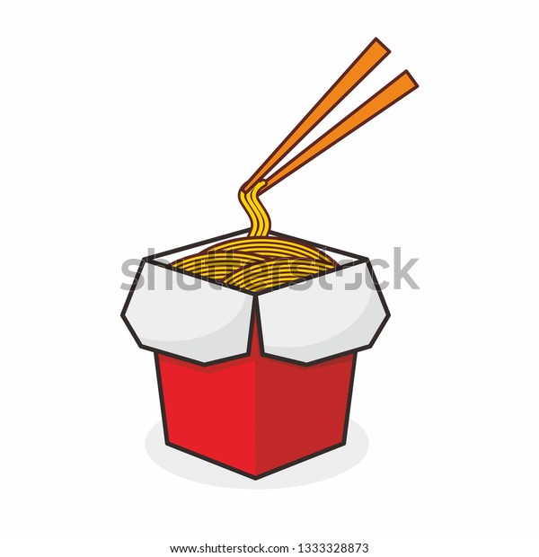 Chinese Noodle Vector Isolated On White Stock Vector (Royalty Free ...