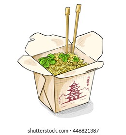 chinese noodles box color picture